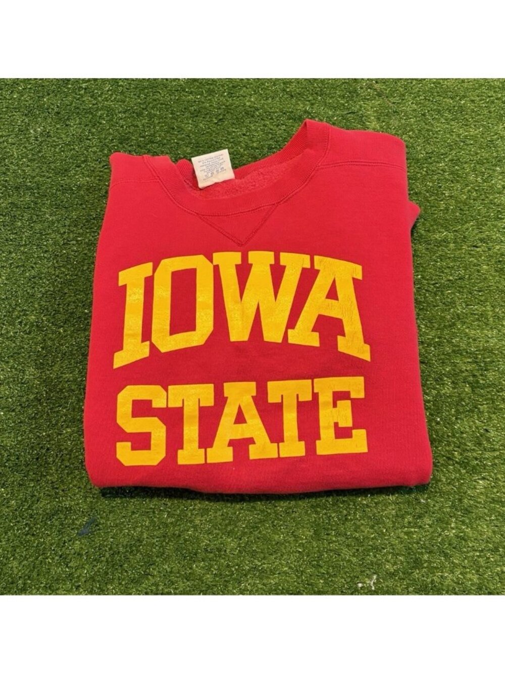 Vintage Iowa State Cyclones sweatshirt mens large red yellow thick heavy 1990s